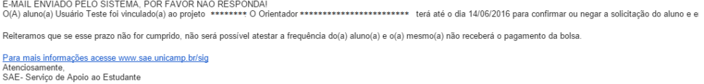 Selecionar Projeto BAS - Bolsa Auxílio-Social