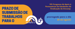 prazo de submissão de trabalhos para o VIII PAPE-G prorrogado para o dia 20 de agosto