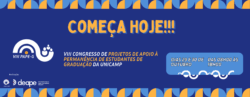 Começa hoje!!! Oitavo Congressode Projetos de Apoio `Permanência de Estudantes de Graduação da Unicamp. Dias 29 e 30 de outubro. Das oito horas às dezoito horas